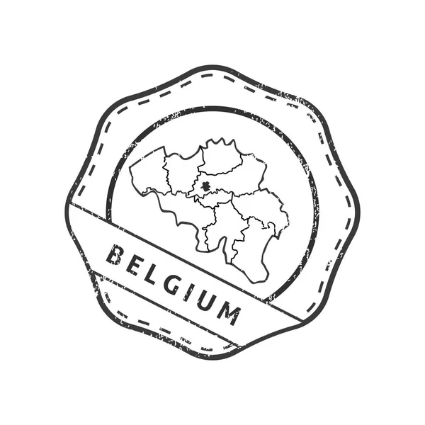 Ilustração Vetorial Mapa Bélgica —  Vetores de Stock