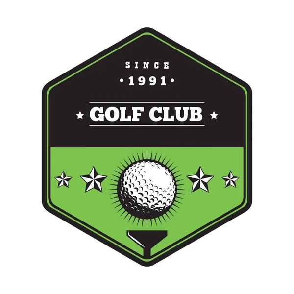 Étiquette Golf Illustration Vectorielle Colorée — Image vectorielle