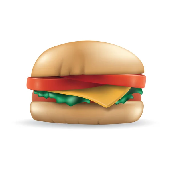 Icona Hamburger Illustrazione Vettoriale Design — Vettoriale Stock