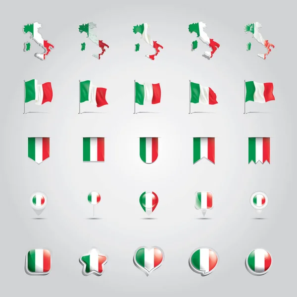 Conjunto Iconos Vectoriales Con Bandera Sudáfrica — Vector de stock