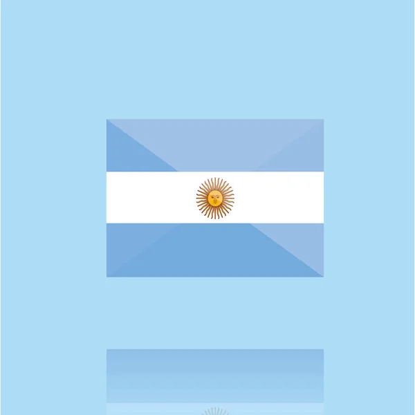 Argentina Flag Stylized Vector Illustration — Stock Vector