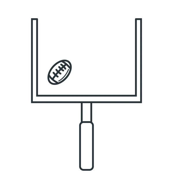 Football Goal Gate Flat Icon Vector Illustration — 스톡 벡터