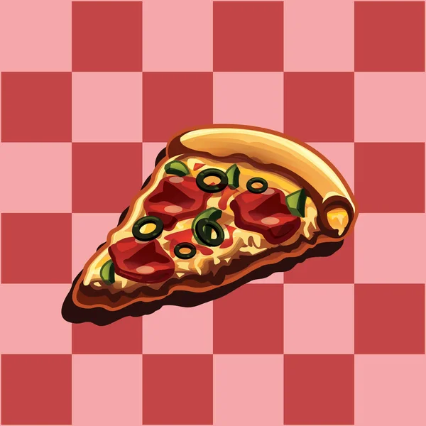 Pizza Plak Ontwerp Vector Illustratie — Stockvector