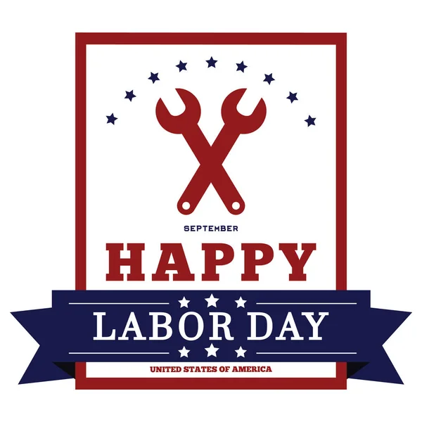 Happy labor day design. Stock Vector Image by ©yupiramos #81119572