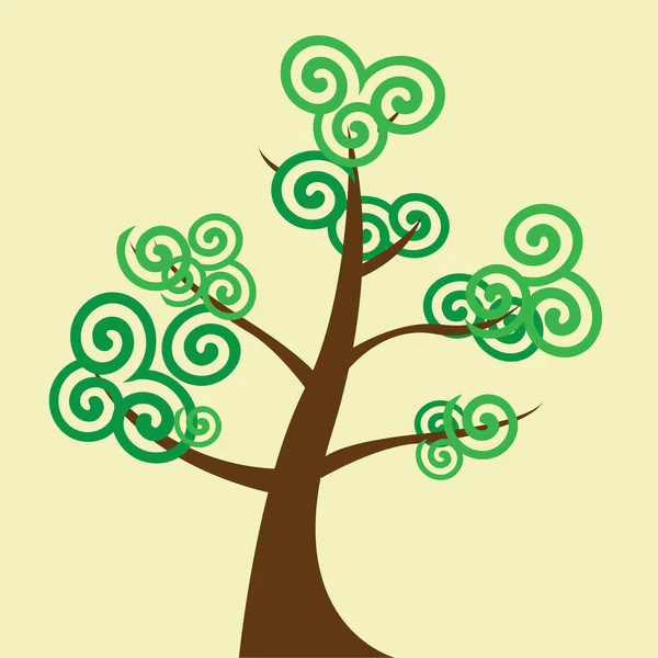 Baum Symbol Stilisierte Vektorillustration — Stockvektor