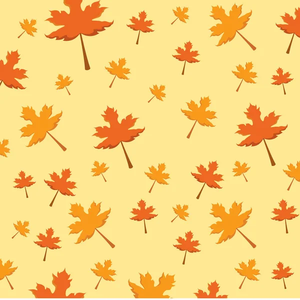 Vector Seamless Texture Autumn Leaves — Stock Vector