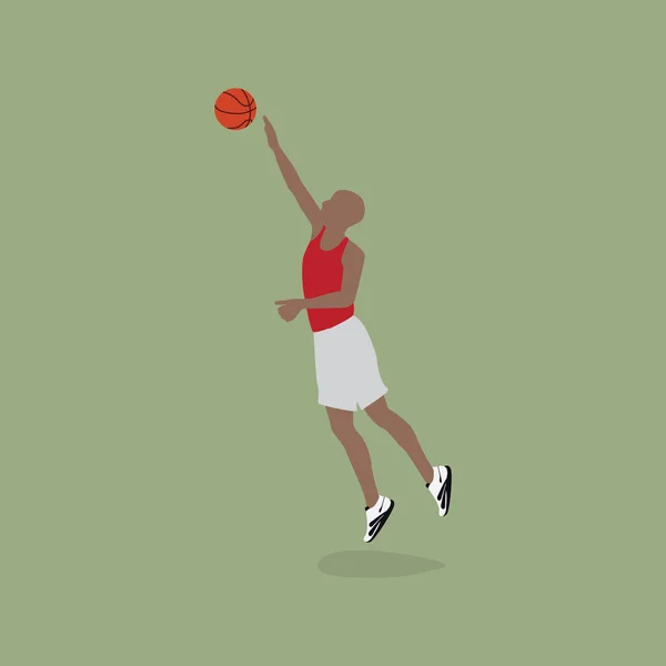 Баскетболист Векторная Иллюстрация — стоковый вектор