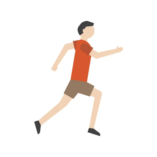 Man Running Stylized Vector Illustration — Stock Vector