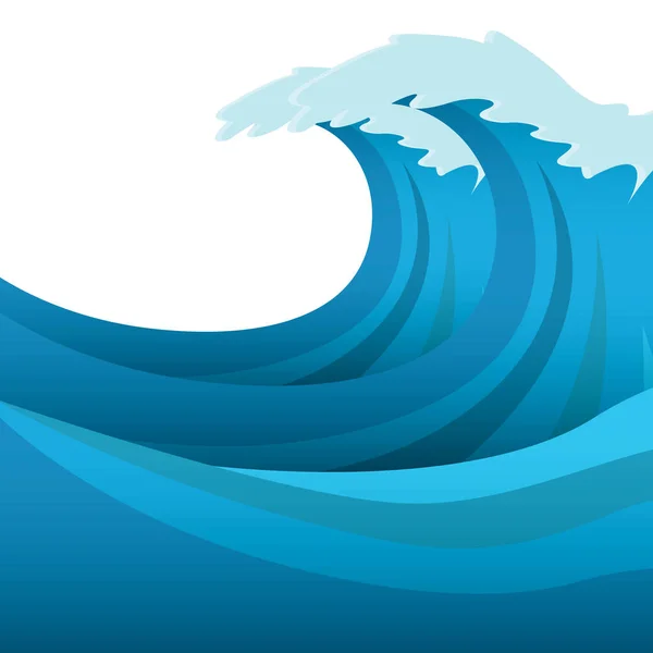 Κύματα Νερού Σχεδιαστική Διανυσματική Απεικόνιση — Διανυσματικό Αρχείο