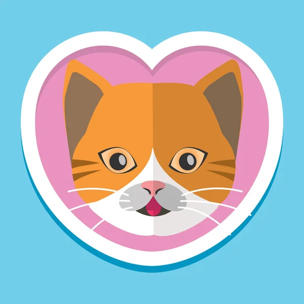 Cat Icon Design Vector Illustration — Stock Vector