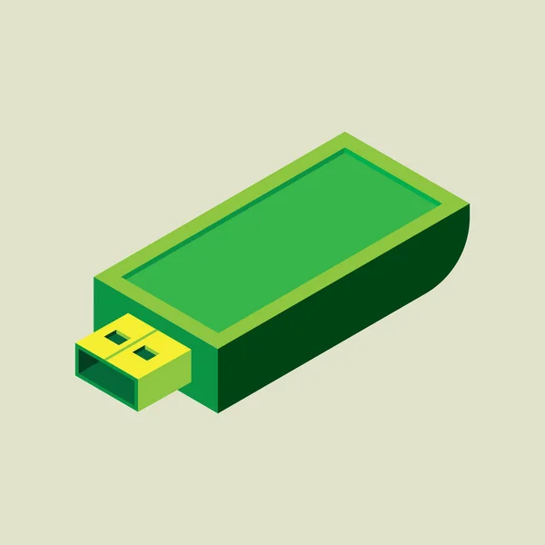 Usb Flash Drive Vector Icono Ilustración — Archivo Imágenes Vectoriales