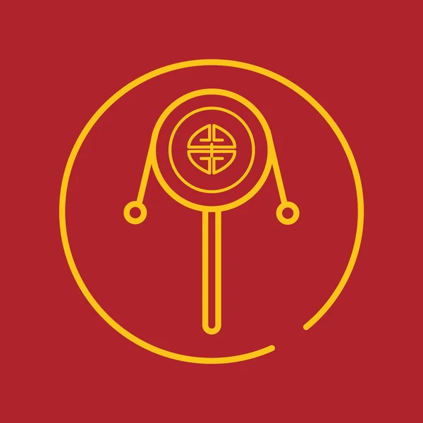 Векторная Иллюстрация Иконки Китайского Знака — стоковый вектор