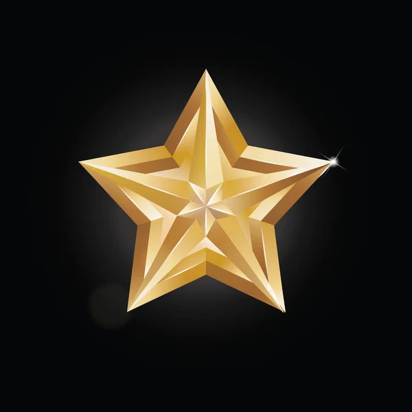 Значок Золотой Звезды — стоковый вектор