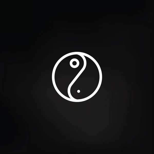 Yin Yang Icono Signo Ilustración Vectorial — Archivo Imágenes Vectoriales