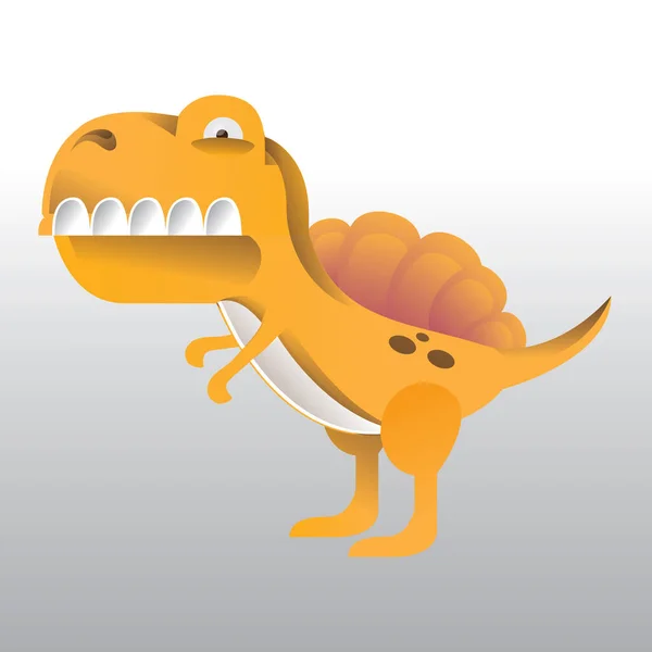 Tyrannosaur Flat Icon Vector Illustration — Stock Vector