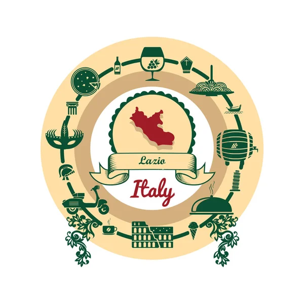 Wektor Ilustracja Tła Włochy — Wektor stockowy