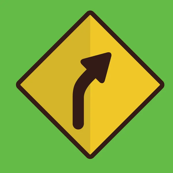 Vector Illustration Yellow Traffic Signal Icon — Stock Vector