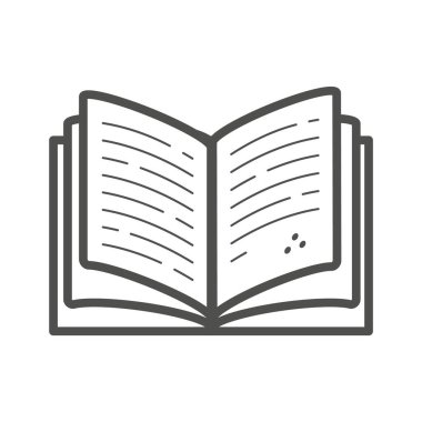 kitap simgesi, vektör illüstrasyonu