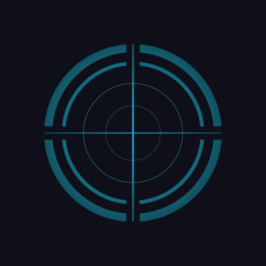 Siyah arkaplanda vektör hedef simgesi