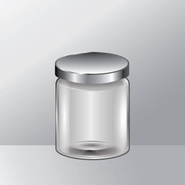 Ürün paketi modeli için boş beyaz konteynır. vektör illüstrasyonu