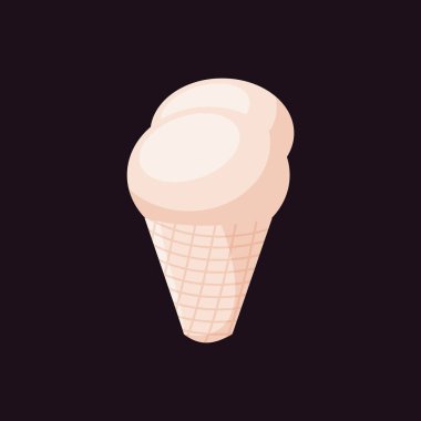 Beyaz arka planda izole edilmiş düz stil dondurma ikonu. çikolata sembolü vektör illüstrasyonu