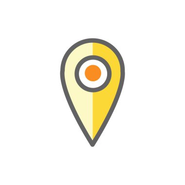 harita işaretleyici düz vektör simgesi