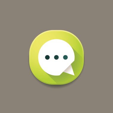 konuşma balonu simgesi, vektör illüstrasyonu