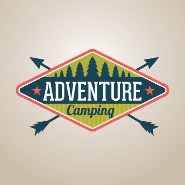 Bir yıldızlı vintage etiketin vektör illüstrasyonu