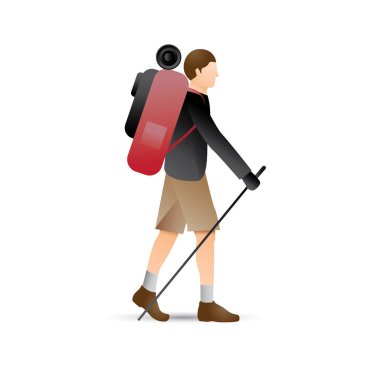 Kameralı bir kadının vektör çizimi