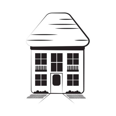 Ev simgesi düz simge, vektör illüstrasyonu