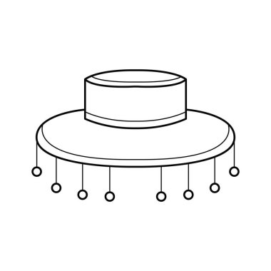 siyah basit bir şapka illüstrasyonu 