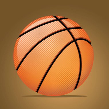 Basketbol ikonu, renkli vektör illüstrasyonu