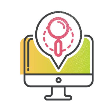 seo modern simgesinin vektör illüstrasyonu