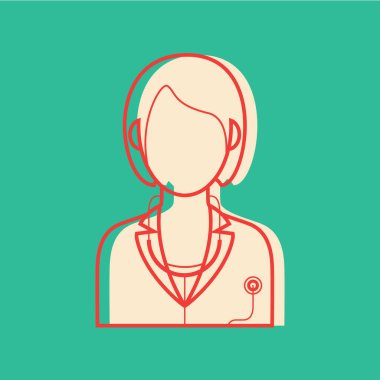 Doktor biçimlendirilmiş vektör çizimi