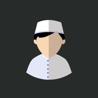 Düz tarzda bir adamın vektör illüstrasyonu