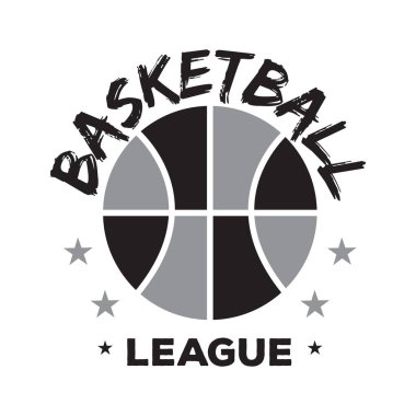 Basketbol ikonu, renkli vektör illüstrasyonu