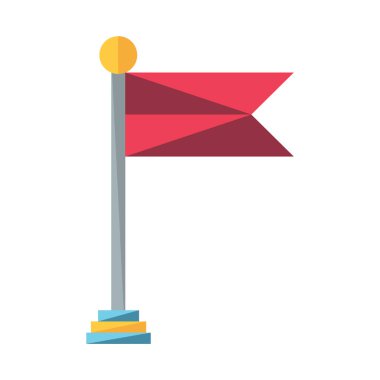 Bayrak simgesi. Vektör illüstrasyonu