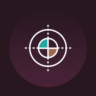 hedef simgesi. vektör illüstrasyonu