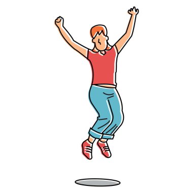 Adam sekme biçimlendirilmiş vektör çizimi