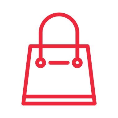 Alışveriş poşeti ikon vektör illüstrasyonu