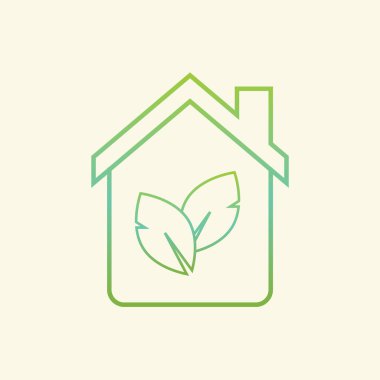 eko yeşil ev simgesi