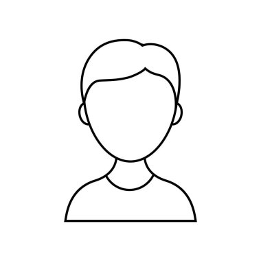 Avatar man simgesi vektör illüstrasyon tasarımı