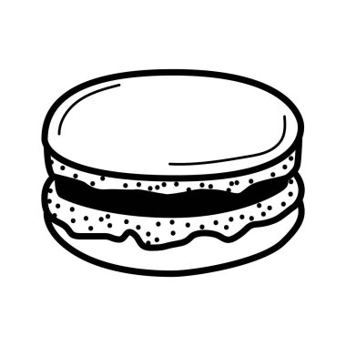 Lezzetli patates kızartması ikon vektör çizim grafik tasarımı