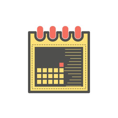 Takvim simgesi vektör illüstrasyonu