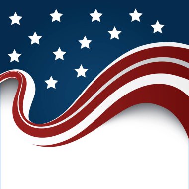 Amerikan bayrakları, vektör illüstrasyonu