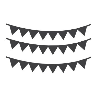 Buntings simgesi, tasarım vektörü illüstrasyonu