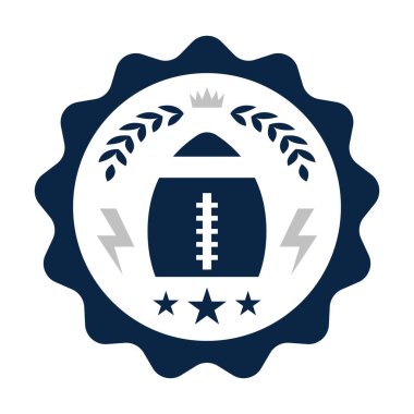 Amerikan futbol ikonu, renkli vektör illüstrasyonu