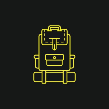 Sırt çantası biçimlendirilmiş vektör çizimi