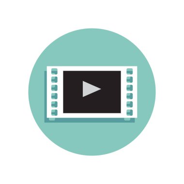 Film şeridi biçimlendirilmiş vektör illüstrasyonu