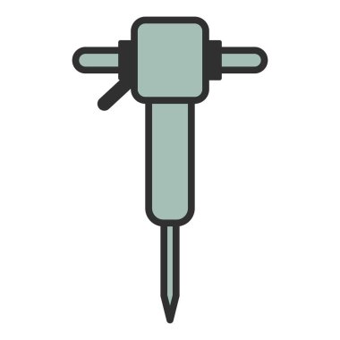 Sondaj makinesi düz simgesi, vektör illüstrasyonu